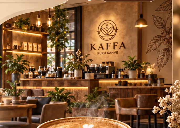 KAFFA için hazırlanmış sıcak kafe atmosferi konsept görseli