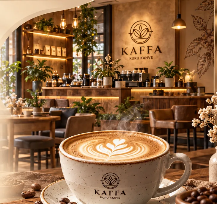 KAFFA için hazırlanmış kafe konsept tasarımı